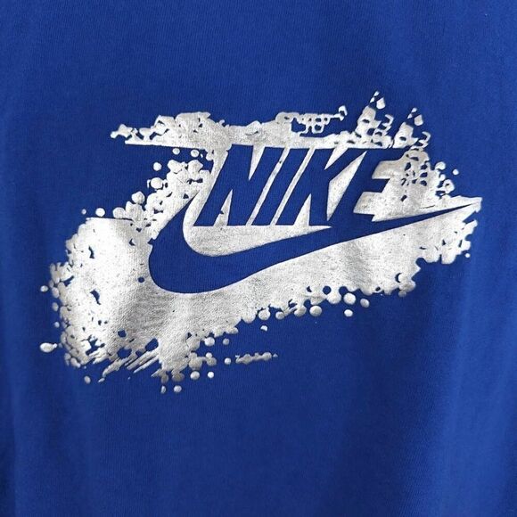 Vintage Nike T Shirt Mens Size 2XL Blue Y2K Streetwear - Picture 2 of 5